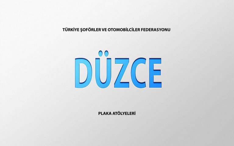 Düzce Plaka Basım Atölye Adresleri̇