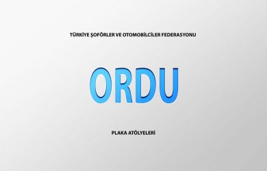 Ordu Plaka Basım Atölye Adresleri̇