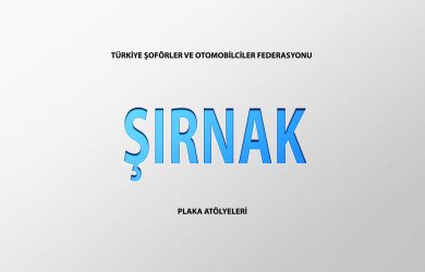 Şırnak Plaka Basım Atölye Adresleri̇