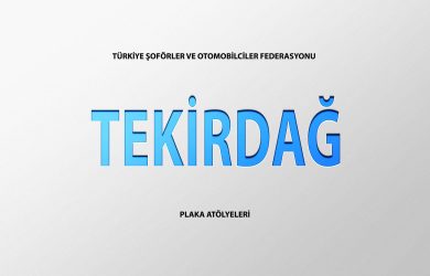 Tekirdağ Plaka Basım Atölye Adresleri̇